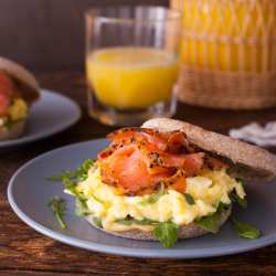 salmon breakfast sandwich