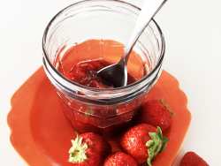 photo of Waffles With Fresh Strawberry Syrup - Emeril Lagasse