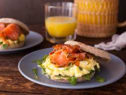 salmon breakfast sandwich