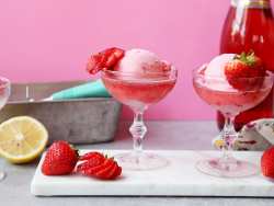 champagne sorbet floats