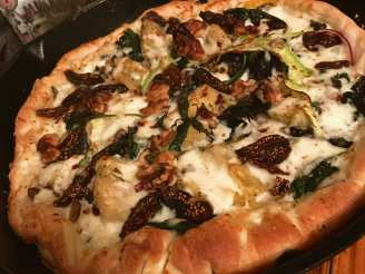Spinach Artichoke and Mushroom Alfredo Pizza