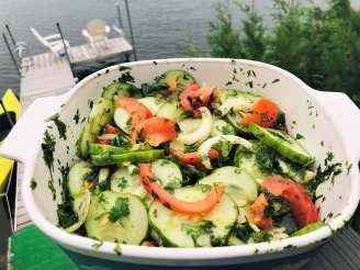 Cucumber Vegetable Salad With Cilantro