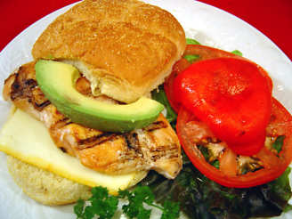 Chicken Breast With Roasted Red Pepper Sandwich