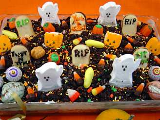 Spooktacular Halloween Graveyard Cake