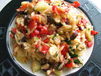 Warm Greek-style Rice Salad