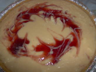 Raspberry Swirl Cheesecake Pie