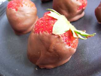 Lighter Chocolate Covered Strawberries