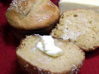 Sesame Raised Cornmeal Muffins