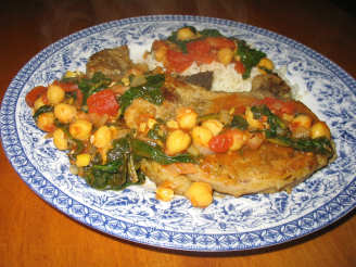 Spice-Rubbed Pork Chops With Chickpea Simmer