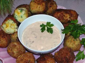 Potato Cheese Croquettes With a  Chipotle Sauce