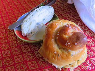 Caramelized Onion Rolls  With  Herb Butter