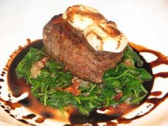Filet Mignon With Goat Cheese and Balsamic Reduction