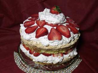 Strawberry Meringue Cake