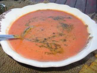 Creamy Tomato Soup With Pesto