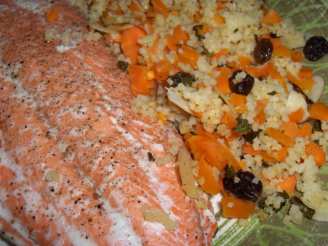 Baked Salmon With Couscous Pilaf