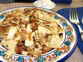 Cabbage Noodles With Crispy Bacon