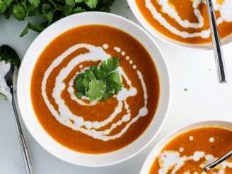 Red Lentil and Carrot Soup With Coconut for the Crock Pot