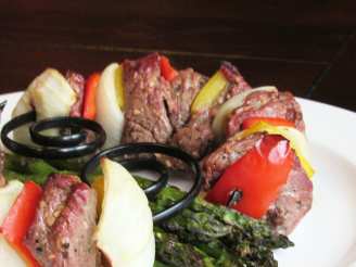 Beef Kebabs (Beef Bell Pepper and Mushroom Kabobs)