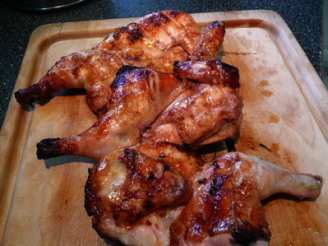 Grilled Game Hens With Citrus, Ginger, and Soy