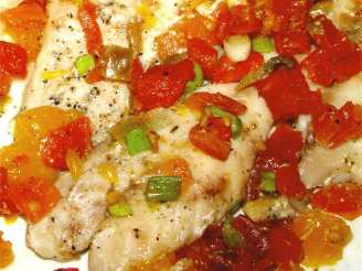 Baked Red Snapper With Citrus - Tomato Topping