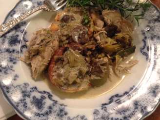Crock Pot Chicken With Mushrooms and Leeks (Low Carb)