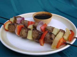 Ginger Beef and Pineapple Skewers