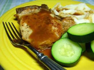 Easy Baked Pork Chops With Gravy and Rice