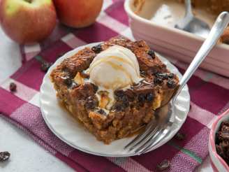 Apple Gingerbread Bread Pudding