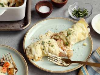 Crab and Shrimp Crepes With Mornay Sauce