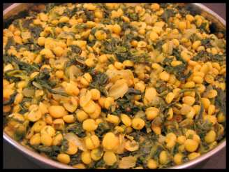 Chana Dal (Yellow Lentils) With Spinach