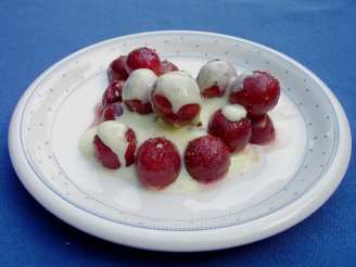 Roasted Grapes With Yogurt