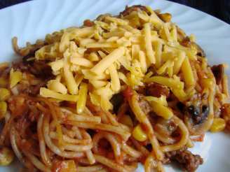 Spaghetti Beef Casserole Bake