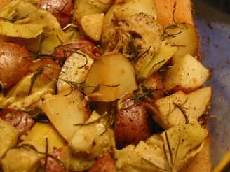 Roasted Artichokes & New Potatoes