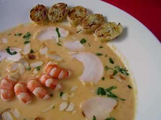 Caribbean Sweet Potato Soup With Ginger Shrimp