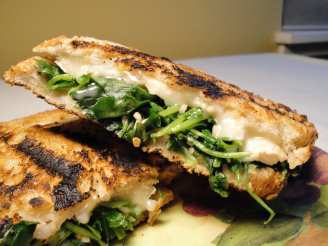 Grilled Brie Sandwiches With Greens and Garlic