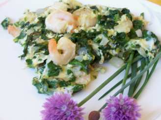 Huevos Revueltos - With Prawns and Baby Spinach
