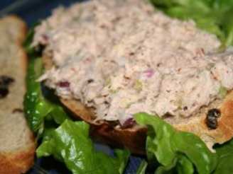 Tuna Salad Sandwich With Raisin Bread