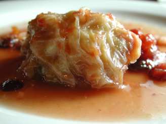 Stuffed Cabbage with Cranberry Sauce