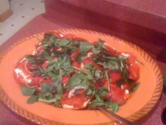 Tomato and Fresh Mozzarella Salad With Arugula & Peppers