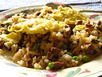 Korean " Oma" Fried Rice With Egg Topping