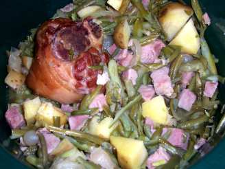Ham, Green Beans, & Potatoes in the Crock Pot