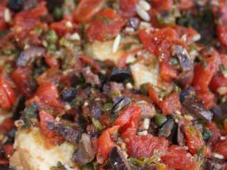 Chicken Thighs With Tomatoes, Olives and Capers