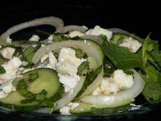 Cucumber With Feta Cheese and Mint