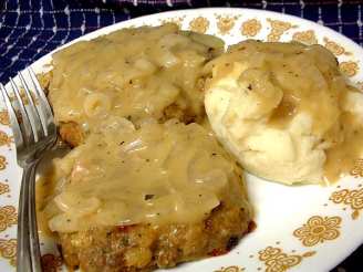 Turkey and Dressing Patties With Gravy