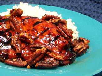 Maple & Orange Chicken With Peppered Pecans