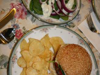 Danish Burgers W/  Herb Caper Sauce and a Mod Salad