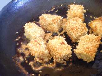 Feta Saganaki With a Sesame-Seed Crust