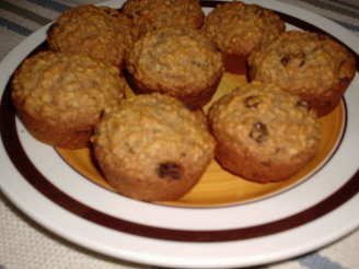Healthy Oatmeal Raisin Muffins
