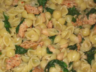 Pasta Shells With Beans, Greens, and Sausage