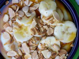 Creamy Cream of Wheat Cereal With Maple Syrup and Bananas